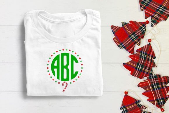 Candy Cane Round Monogram Frame: A Festive Touch for Holiday Embroidery
