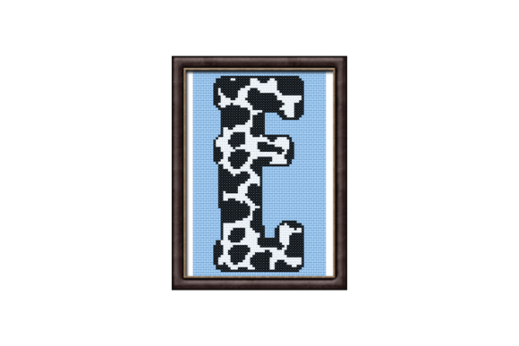 Cow Print E Monogram Cross Stitch: A Designer’s Review for Personalized Gifts