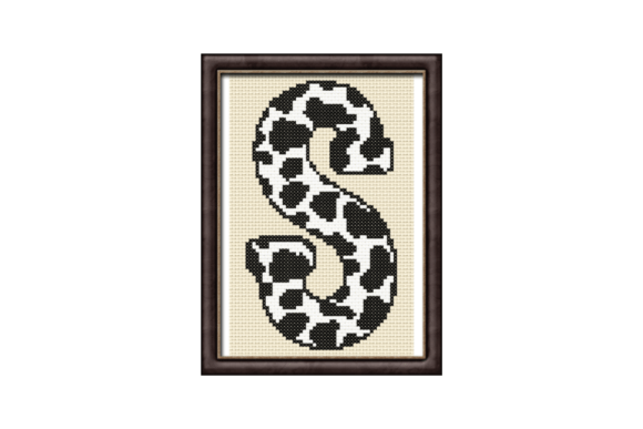 Cow Print S Monogram Cross Stitch: A Charming Choice for Personalized Gifts