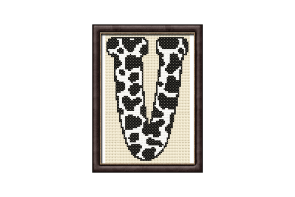 Cow Print V Monogram Cross Stitch Review for Boutique Sweatshirts