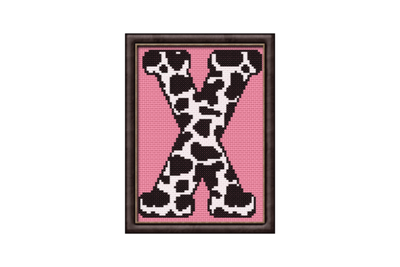 Cow Print X Monogram Cross Stitch: A Seasonal Embroidery Gem