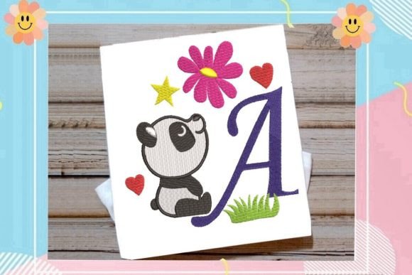 Cute Panda Monogram a Letter Design Review