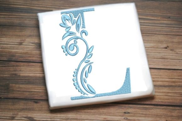 Elegant 'L' Design for Business Embroidery