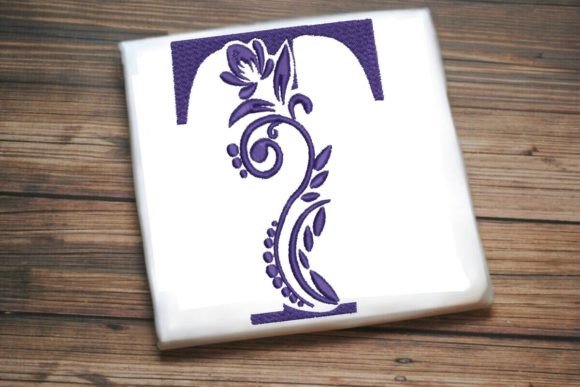 Evaluating the T Letter Elegant Illustrated Alphabet Decoration for Real Embroidery Projects