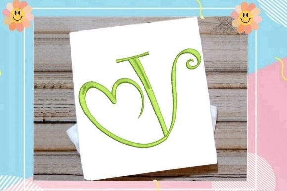 Reviewing Beautiful Monogram V Letter Heart for Holiday Embroidery
