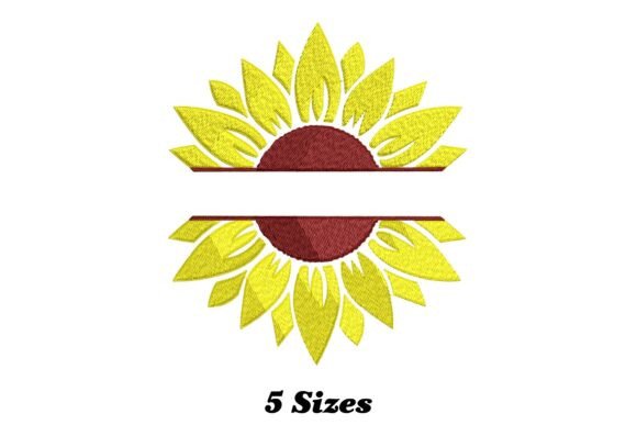 Sunflower Split Name Frame: A Seasonal Embroidery Gem
